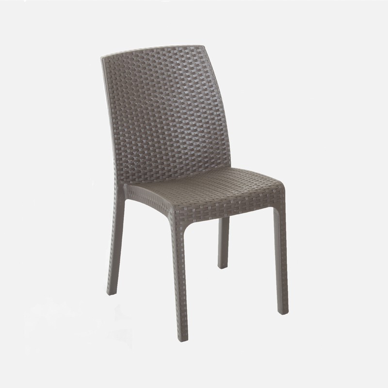 Sedia ecorattan Antracite Marrone Bica - immagine 2