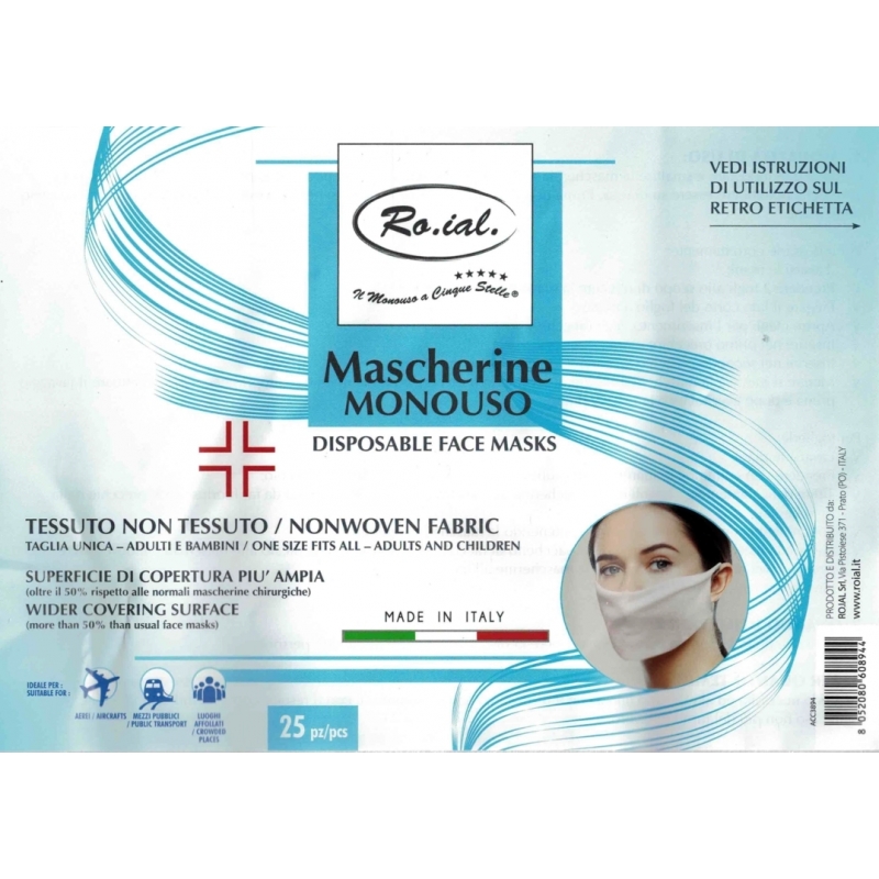 Ro.Ial Mascherine Monouso TnT 25pz - immagine 2